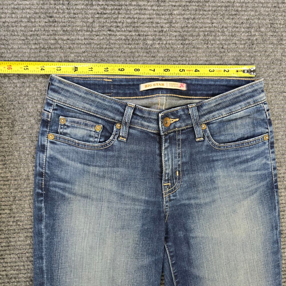 Big Star Brigette Slim Straight Jeans Womens 26R Blue Medium Wash Stretch - Picture 8 of 9